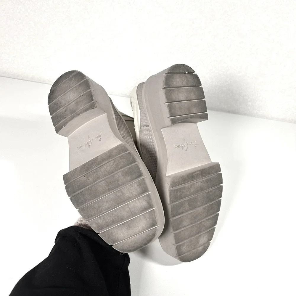 Sam Edelman Lulia Boots Women's US 7 Ivory cream Leather lugsole Chelsea - Picture 6 of 7